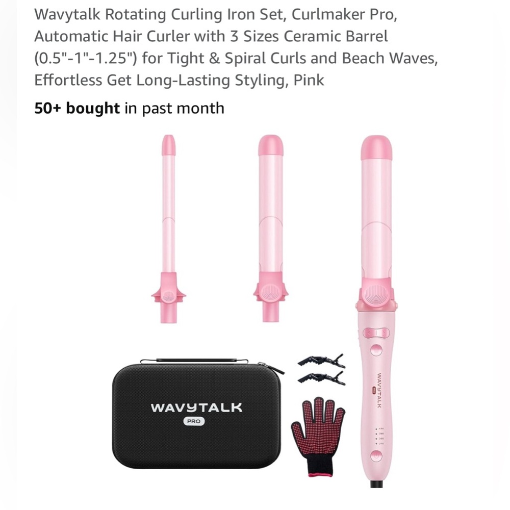 Pink Curling Iron Set